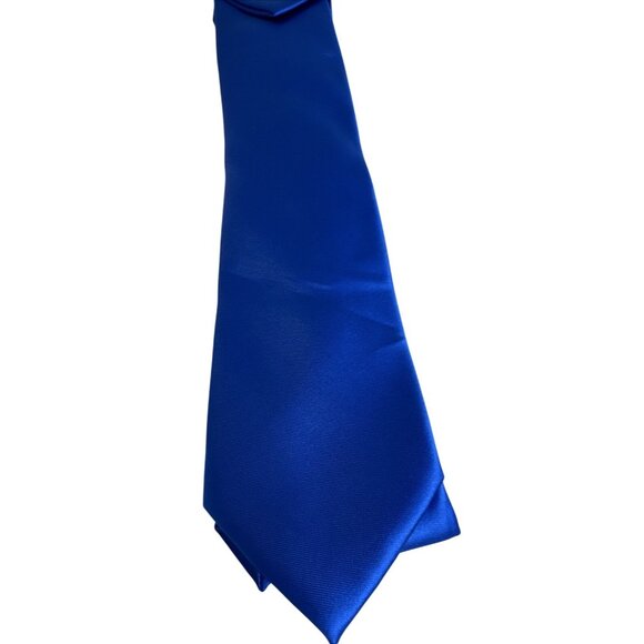Van Heusen Mens Blue Satin Tie - Picture 2 of 5